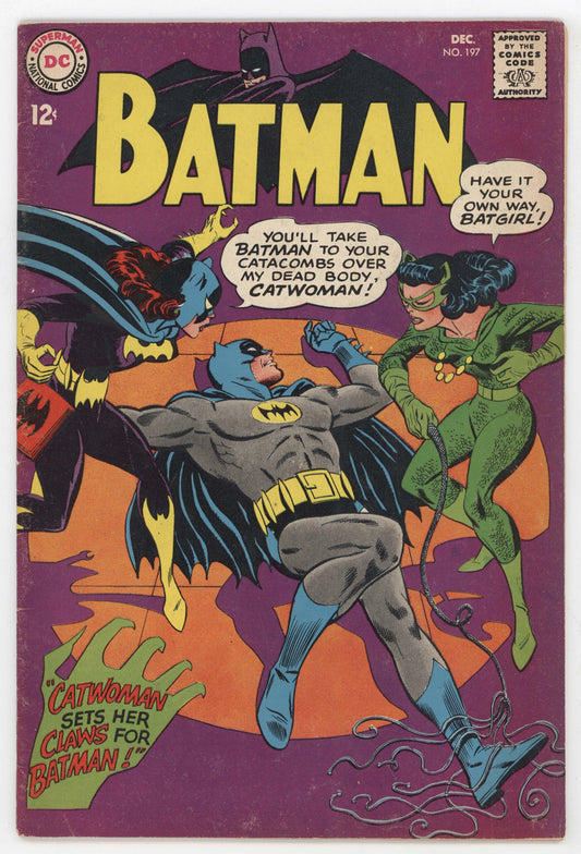 Batman 197 DC 1967 FN Carmine Infantino Gardner Fox Robin Catwoman Batgirl GGA