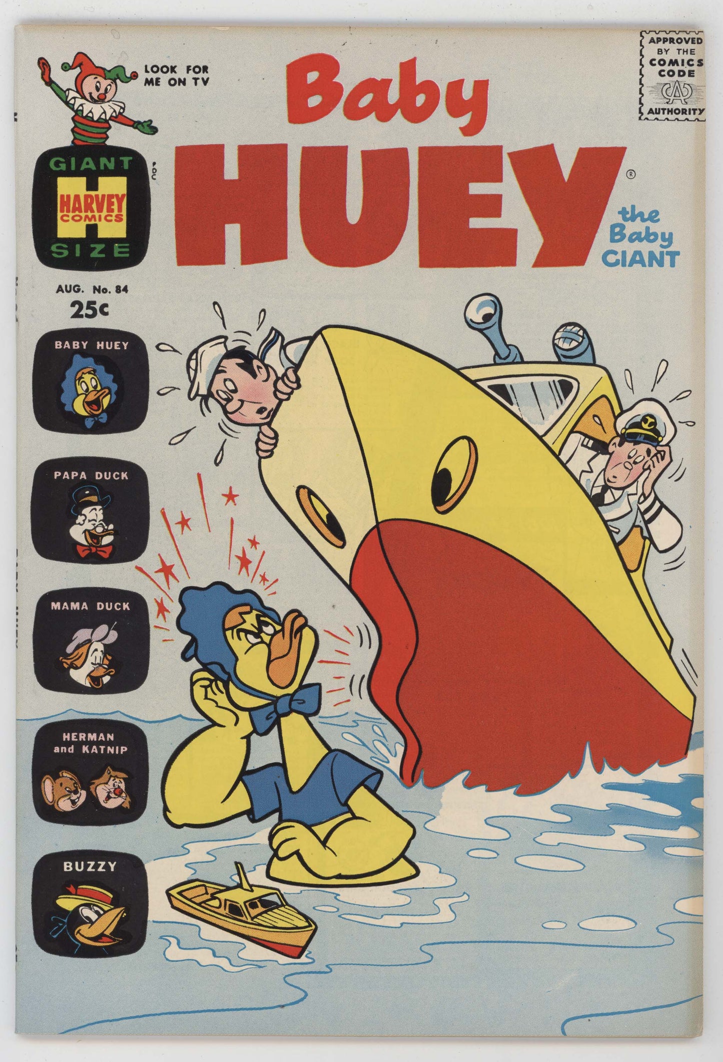 Baby Huey The Baby Giant 84 Harvey 1969 FN VF Warren Kremer Toy Boat