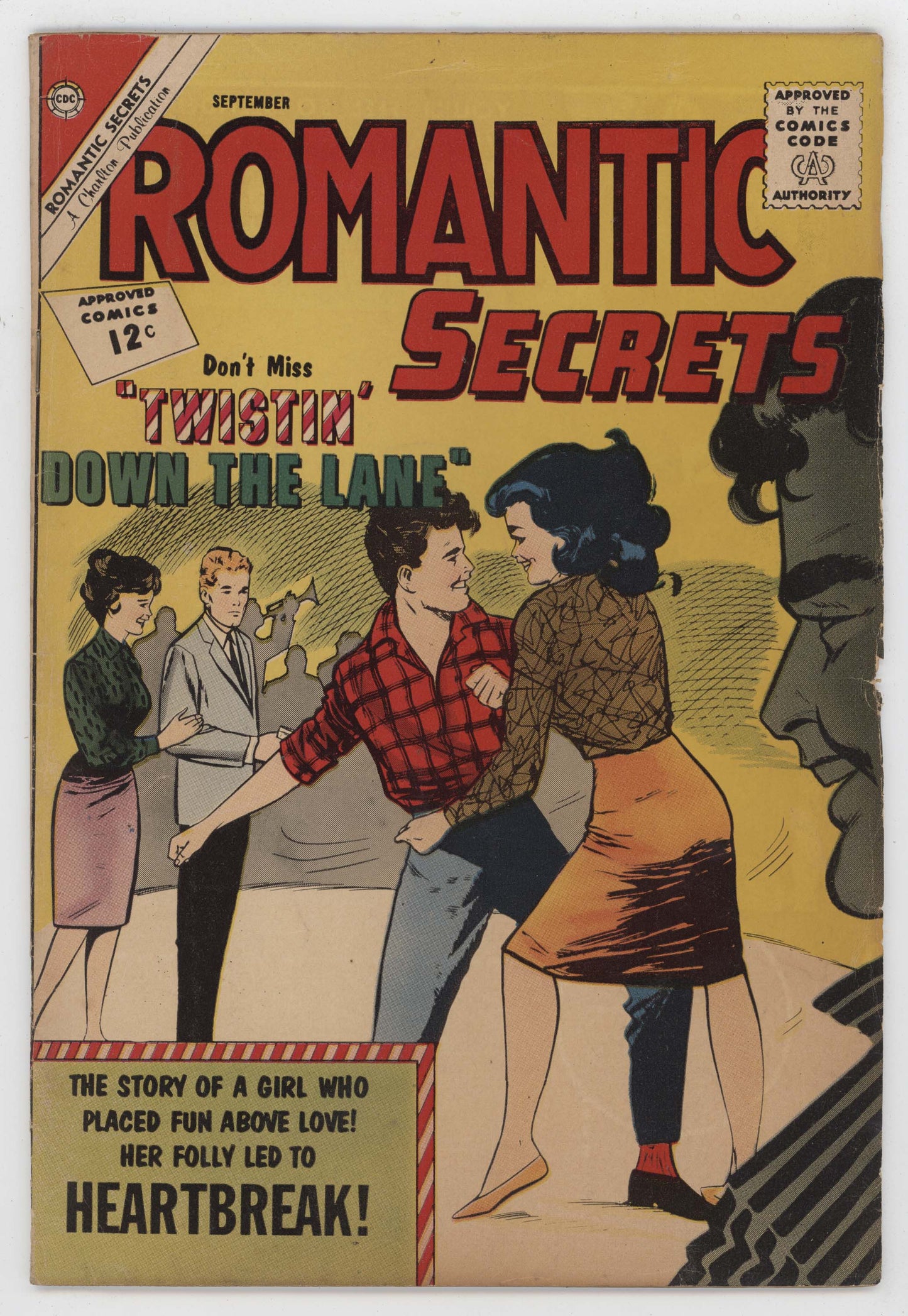 Romantic Secrets 40 Charlton 1962 VG Joe Sinnott GGA Do The Twist