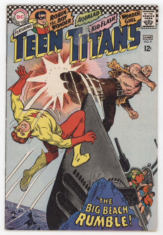 Teen Titans 9 DC 1967 VG FN Nick Cardy Robin Kid Flash Aqualad Batman TV ShoGw