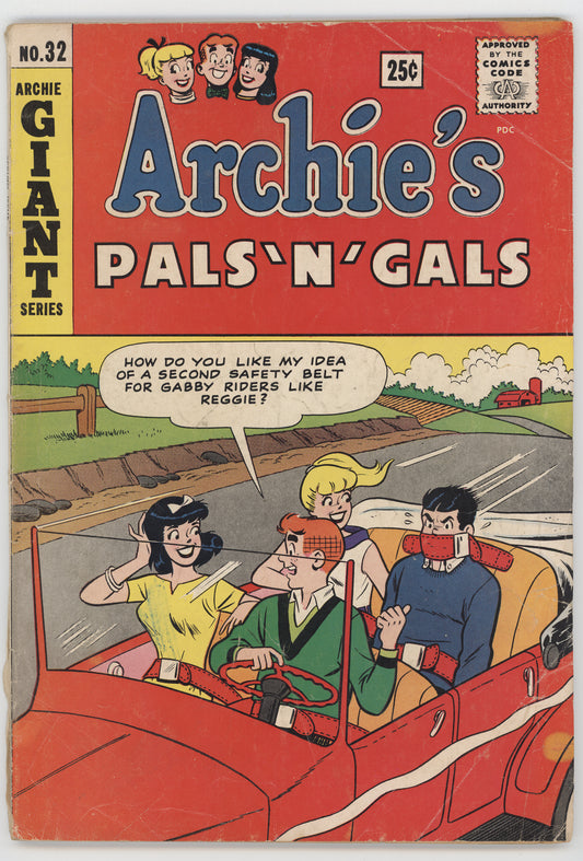 Archie's Pals and Gals 32 Archie 1965 GD VG Betty Veronica Pin-Up GGA Bondage Gag