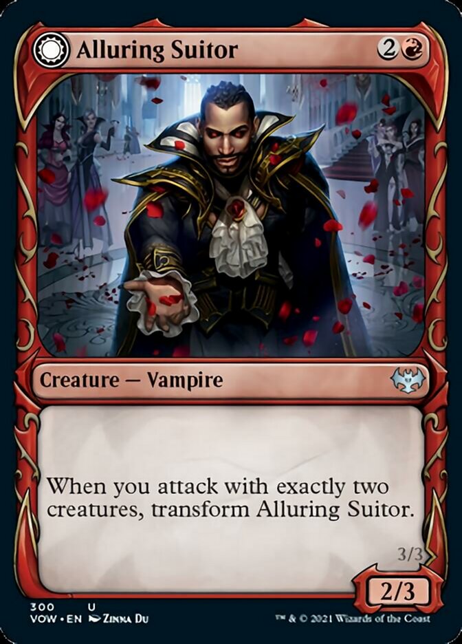 Alluring Suitor // Deadly Dancer (VOW-300) - Innistrad: Crimson Vow: (Showcase, Double Faced Transform) Foil