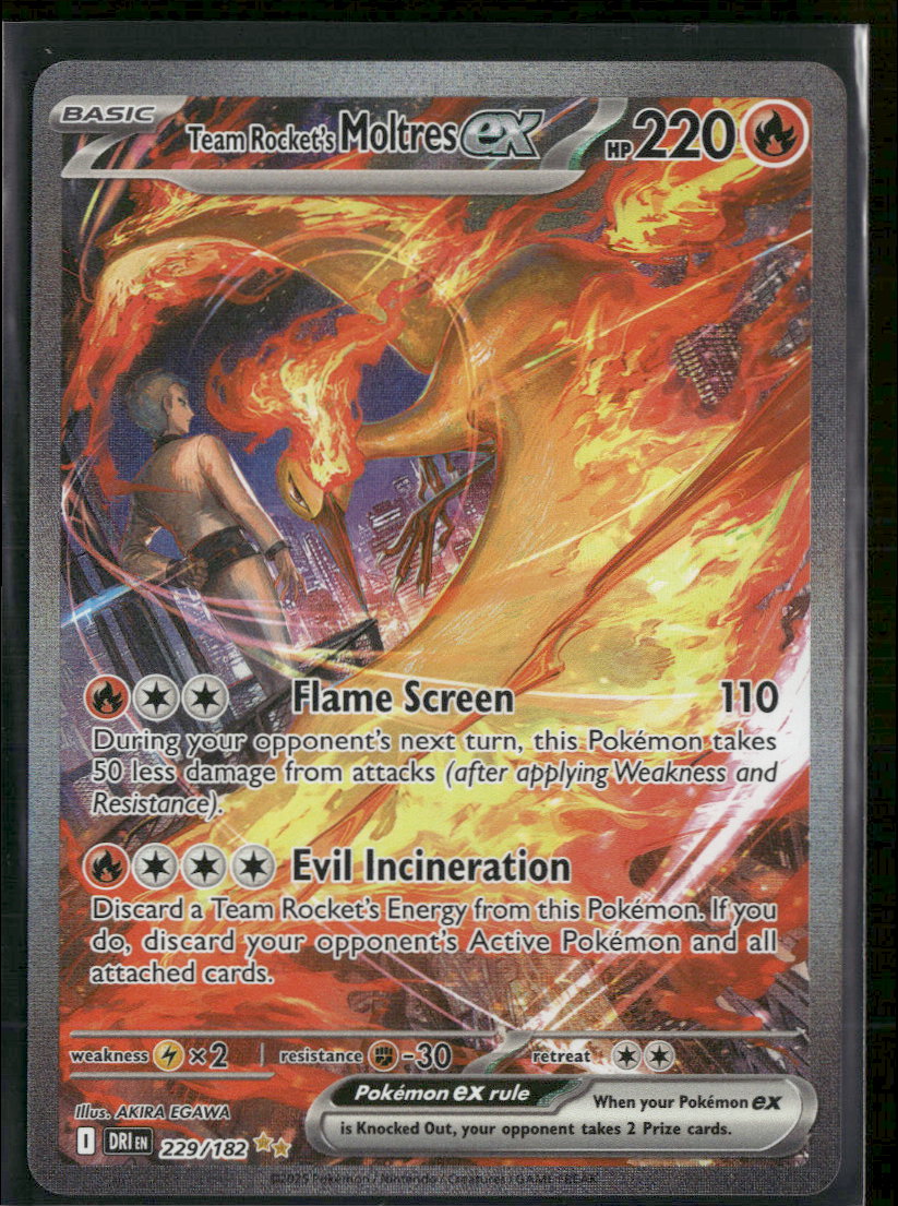 SV10: Destined Rivals Team Rocket's Moltres ex #229/182