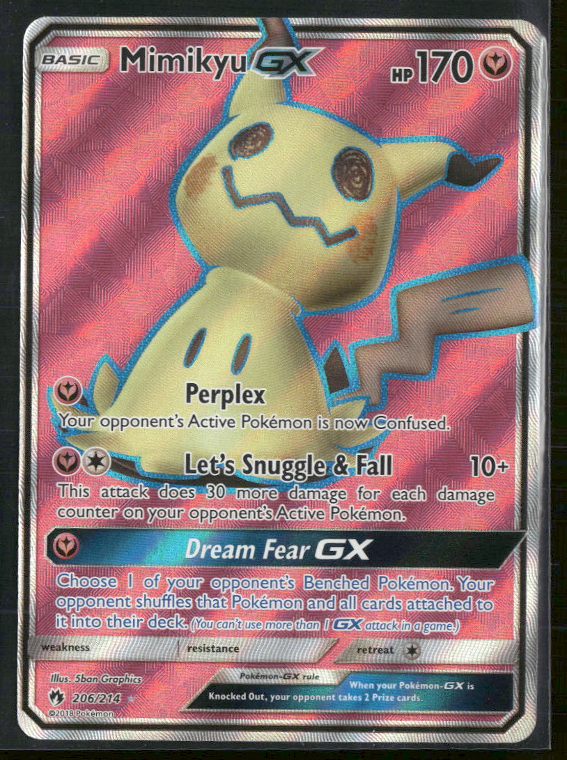 SM - Lost Thunder Mimikyu GX (Full Art) #206/214