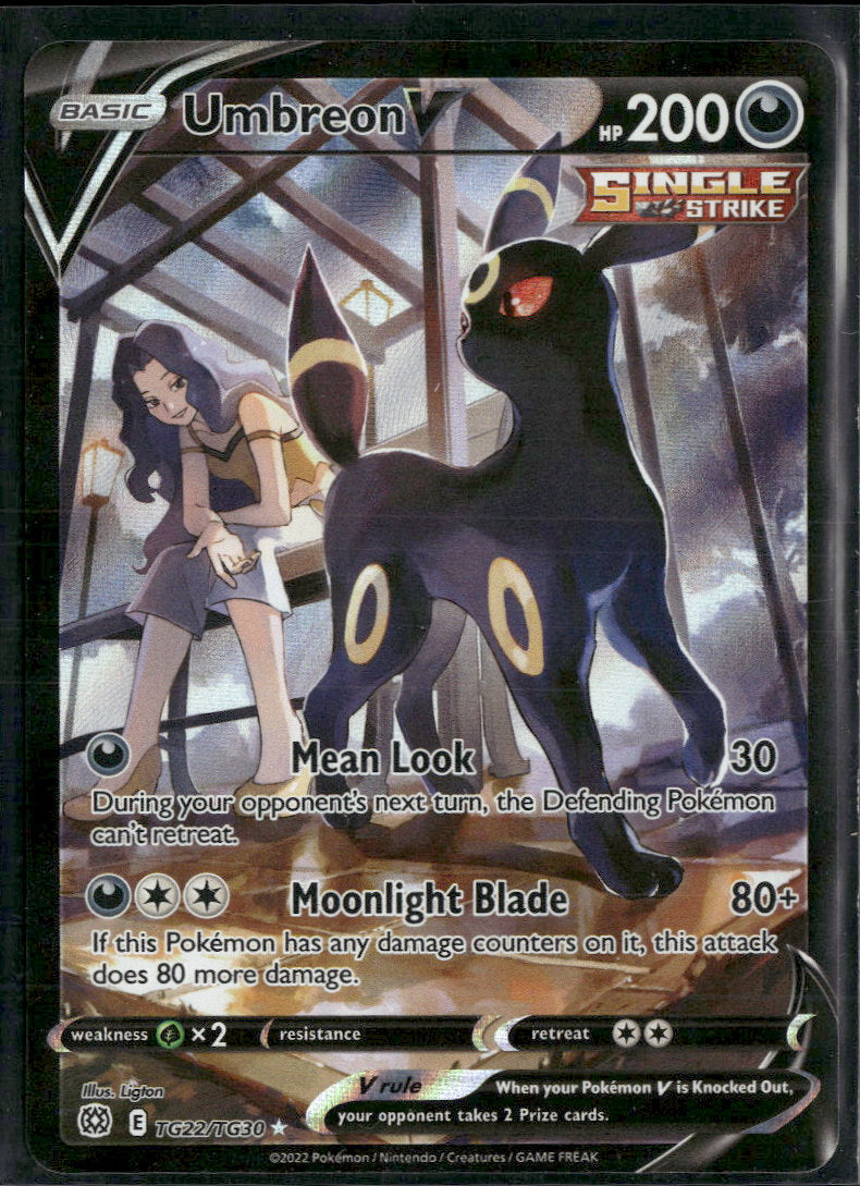 SWSH09: Brilliant Stars Trainer Gallery Umbreon V #TG22/TG30
