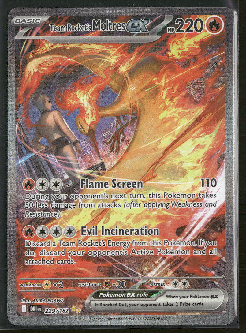 SV10: Destined Rivals Team Rocket's Moltres ex #229/182
