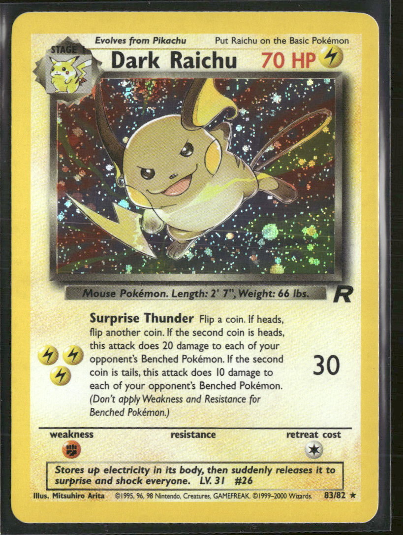 Team Rocket Dark Raichu #83/82
