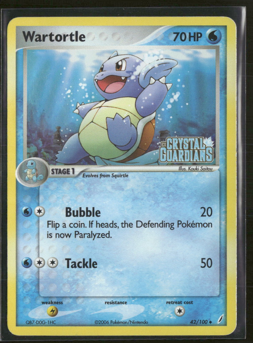 EX Crystal Guardians Wartortle #42/100