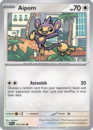 Aipom 078 - ME02 Phantasmal Flames Reverse Holofoil