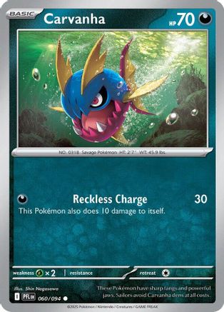 Carvanha 060 - ME02 Phantasmal Flames Reverse Holofoil