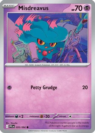 Misdreavus 035 - ME02 Phantasmal Flames Reverse Holofoil
