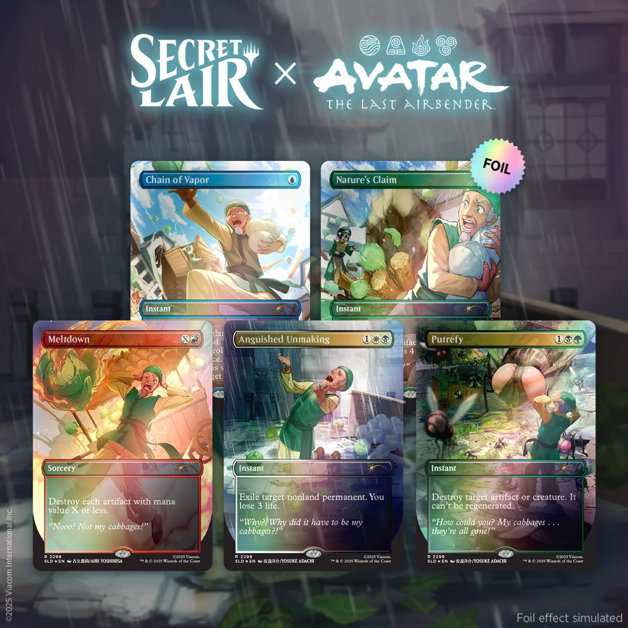 Secret Lair x Avatar: The Last Airbender: My Cabbages! - Rainbow Foil Edition [SLD]