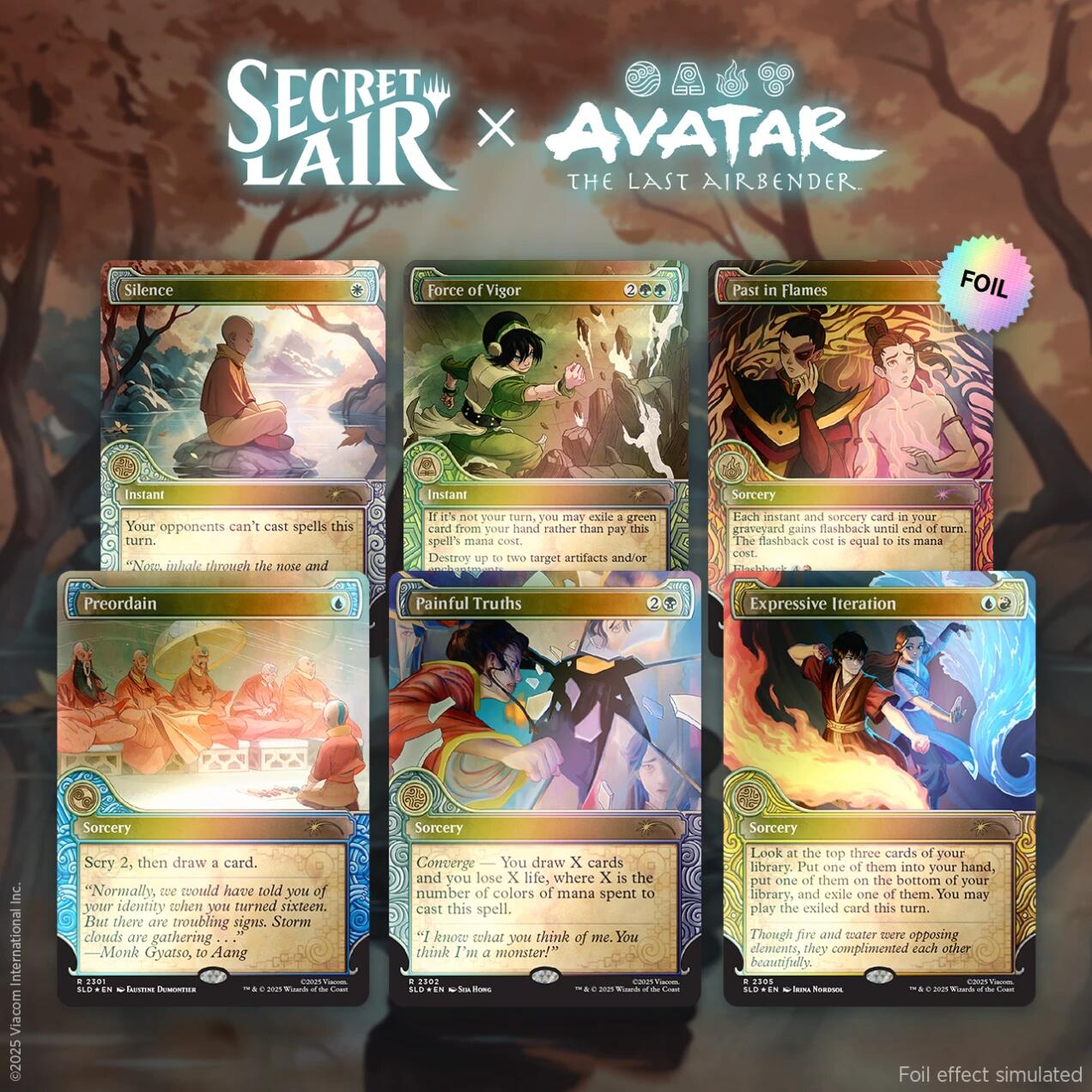 Secret Lair x Avatar: The Last Airbender: One with the Elements - Rainbow Foil Edition [SLD]