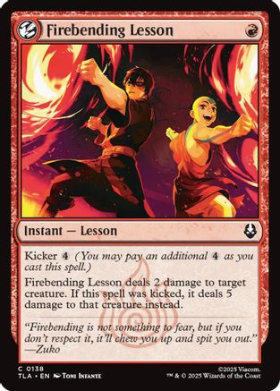 Firebending Lesson (TLA-138) - Avatar: The Last Airbender Foil