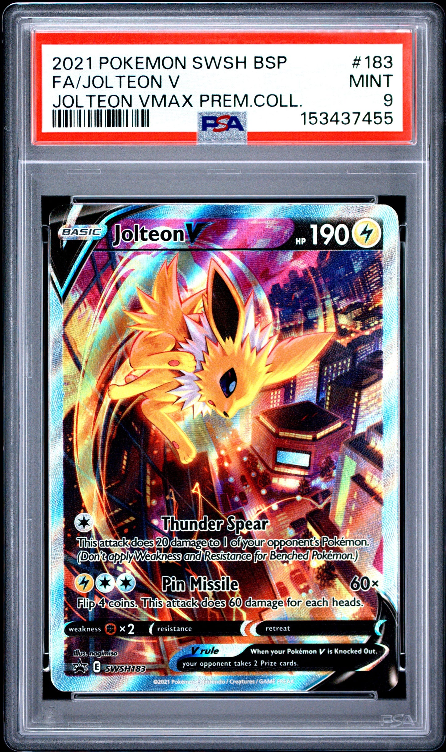 2021 Pokemon Swsh Black Star Promo Jolteon V 9 PSA #183