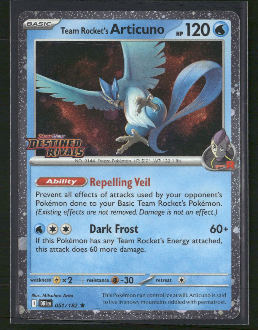 Miscellaneous Cards Team Rocket's Articuno (Destine Rivals Stamp) #051/182