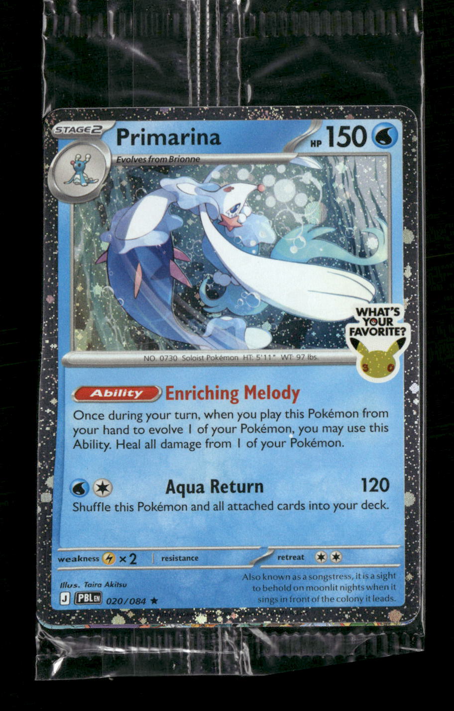 Miscellaneous Cards & Products Primarina (What's Your Favorite Stamp) #020/084