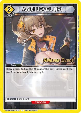 Anis! LEVEL UP! (UEPR/NIK-1-028) - UE14BT GODDESS OF VICTORY NIKKE Release Event Cards