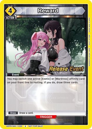 Reward (UEPR/NIK-1-032) - UE14BT GODDESS OF VICTORY NIKKE Release Event Cards