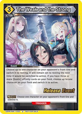 The Weak and the Strong (UEPR/NIK-1-033) - UE14BT GODDESS OF VICTORY NIKKE Release Event Cards