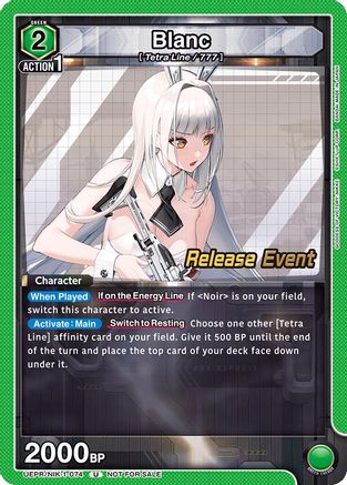 Blanc (UEPR/NIK-1-074) - UE14BT GODDESS OF VICTORY NIKKE Release Event Cards