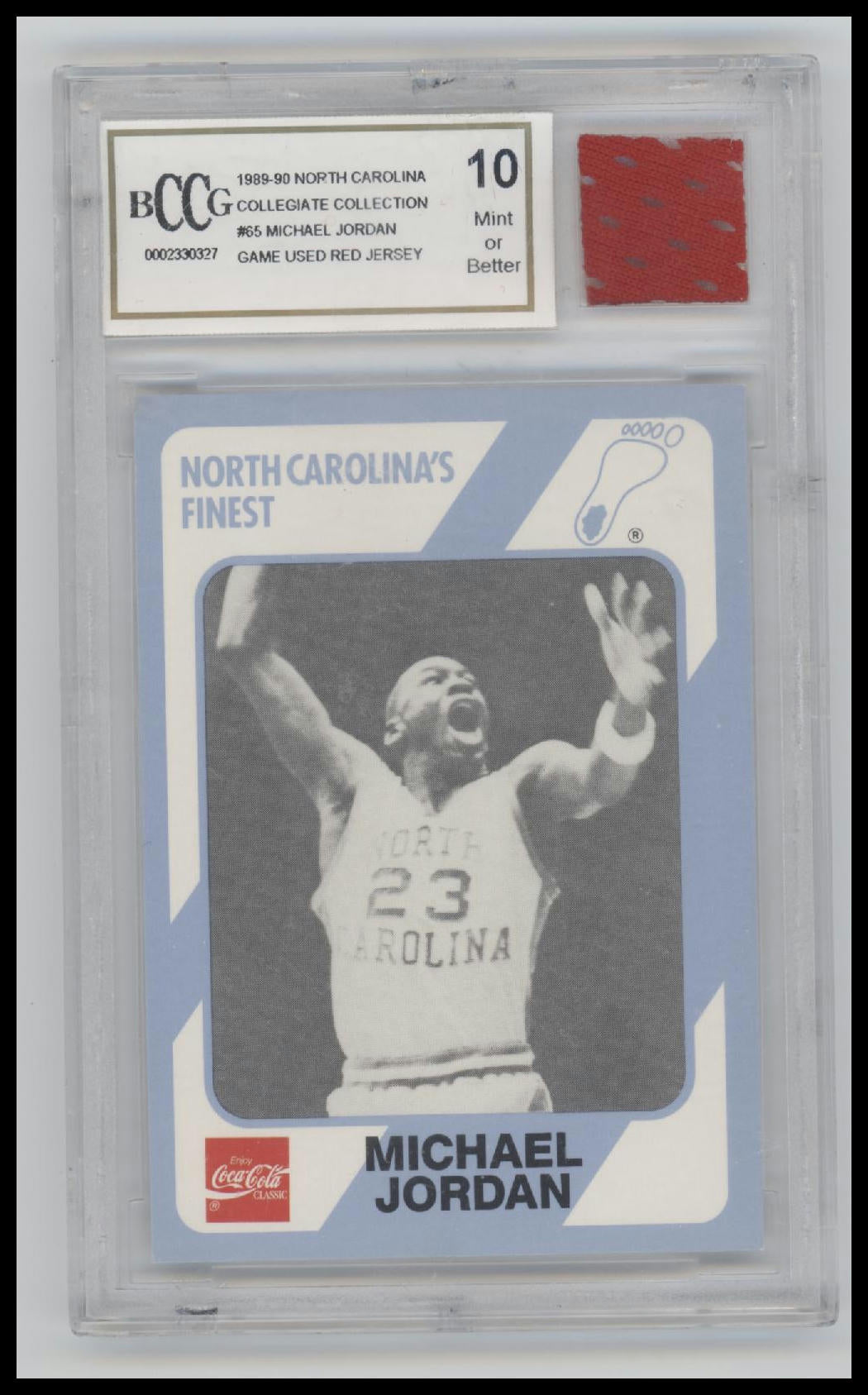 1989-90 North Carolina Collegiate Collection Michael Jordan 10.0 BCCG #65