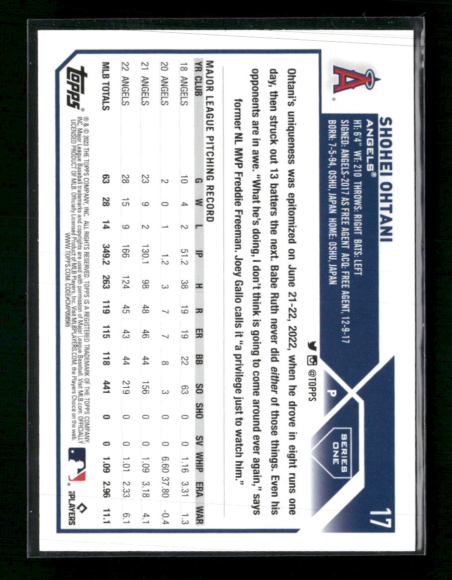2023 Topps Rainbow Foil Shohei Ohtani #17