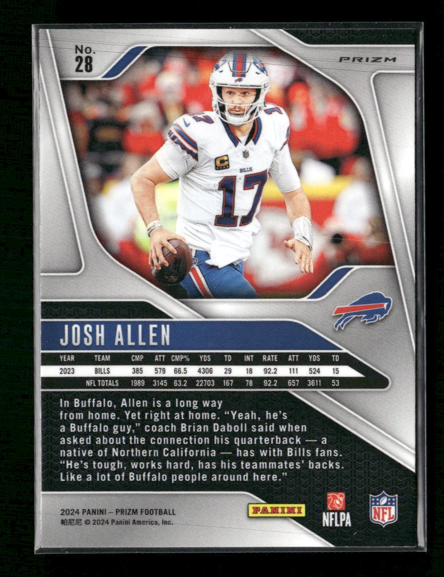 2024 Panini Prizm Red White and Blue Josh Allen #28