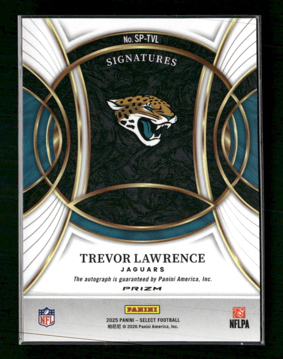 2025 Panini Select Signatures Prizm Trevor Lawrence Auto #SP-TVL