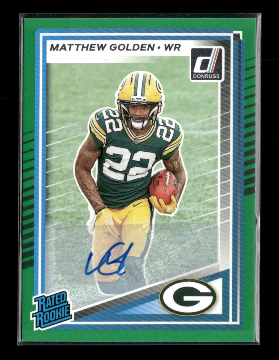 2025 Donruss Rated Rookies Autographs Green Matthew Golden Rookie Auto #311