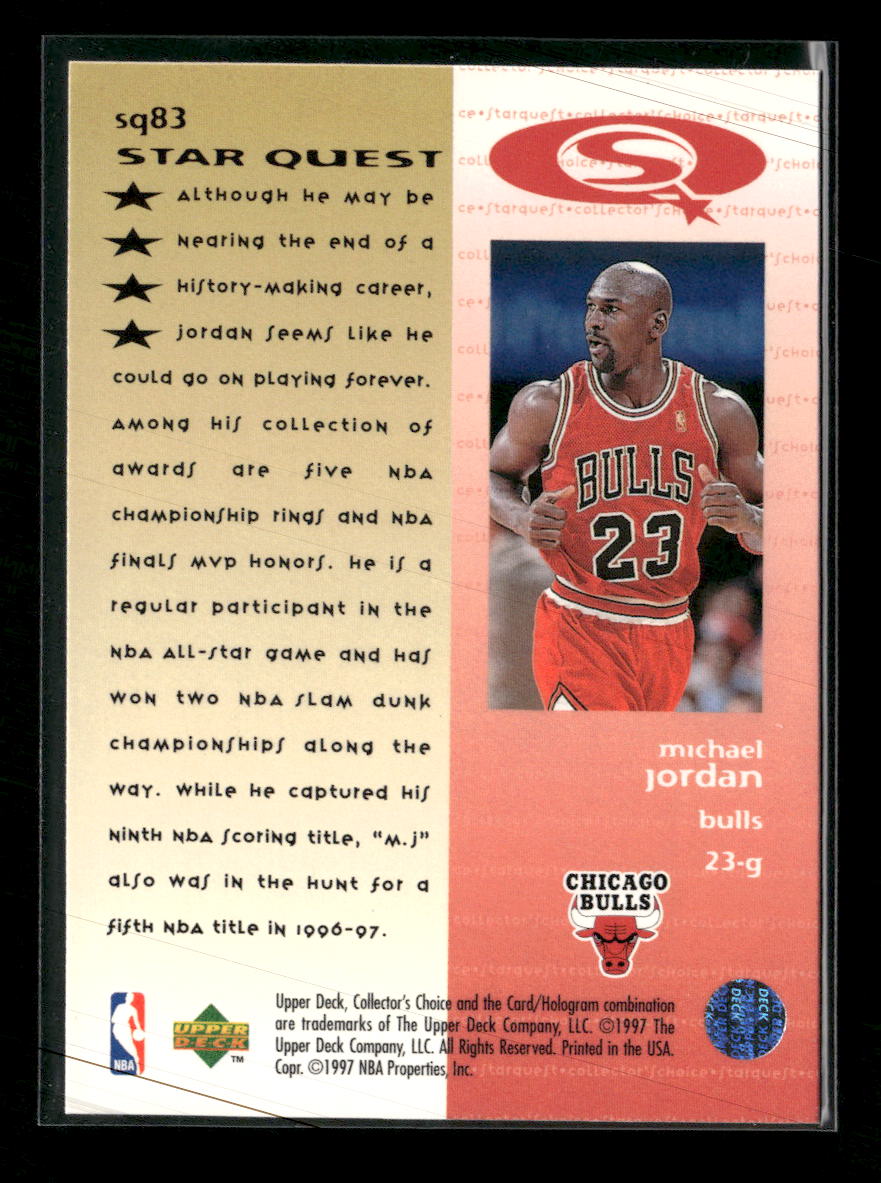 1997-98 Collector's Choice StarQuest Michael Jordan #SQ83