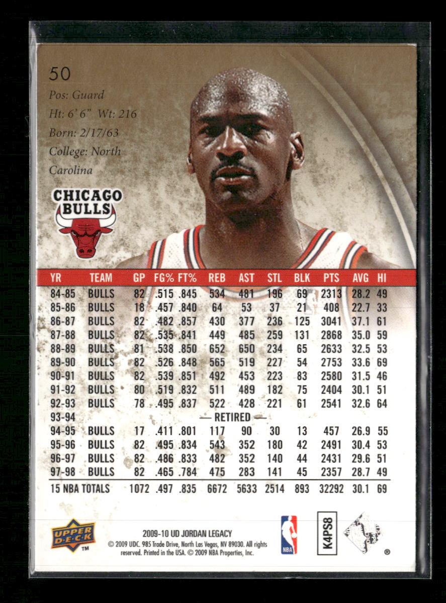 2009-10 Upper Deck Michael Jordan Legacy Collection Michael Jordan #50