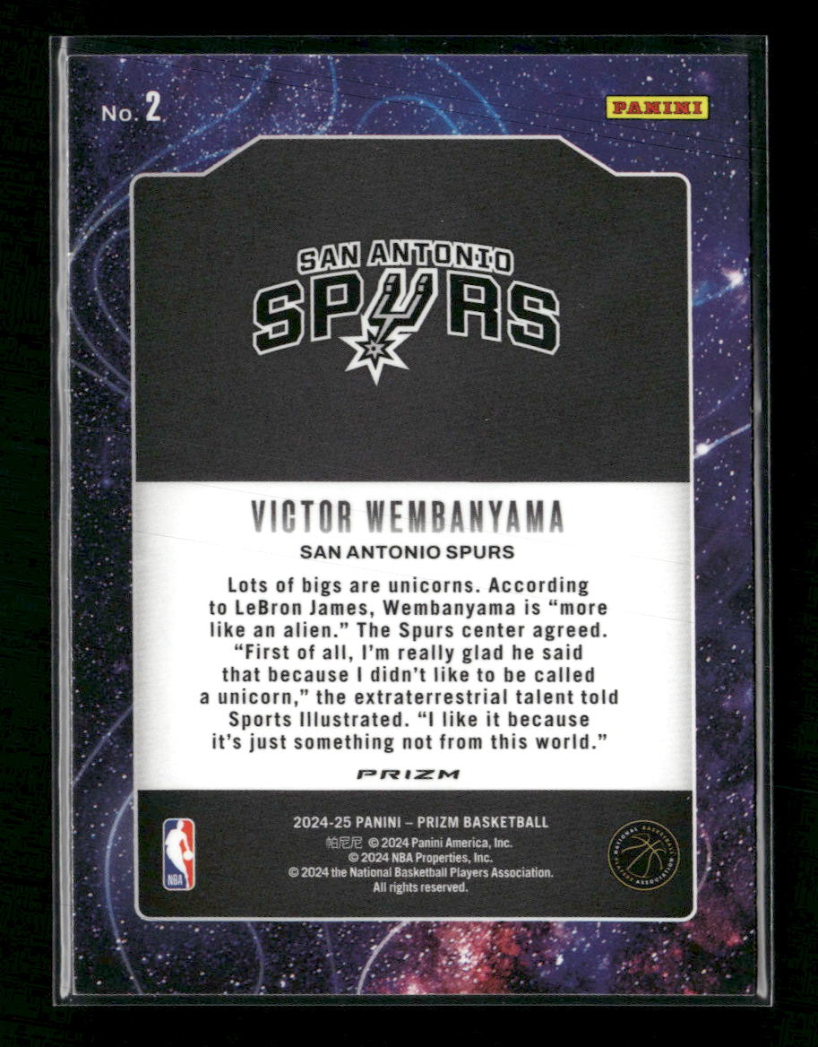 2024-25 Panini Prizm Deep Space Prizms Silver Victor Wembanyama #2