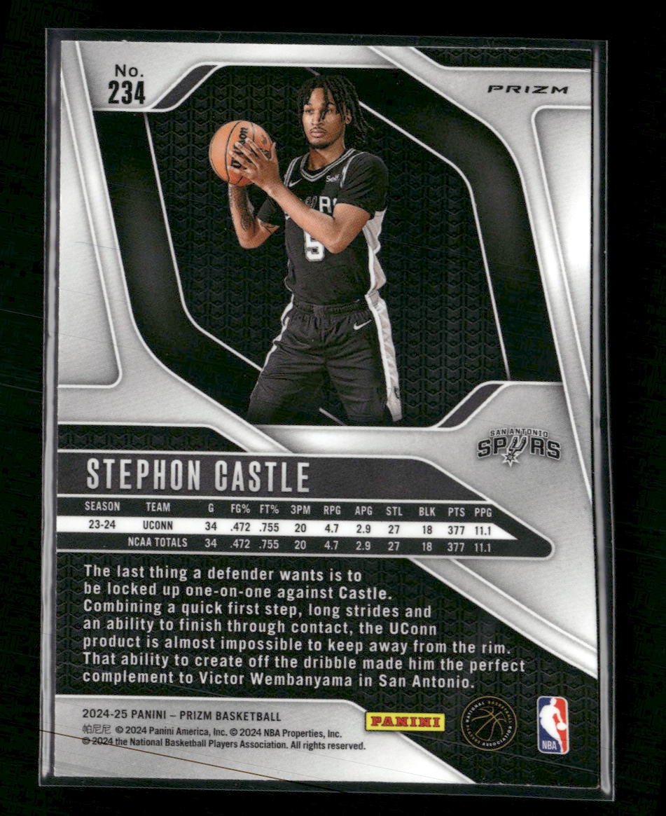 2024-25 Panini Prizm Prizms Green Ice Stephon Castle #234