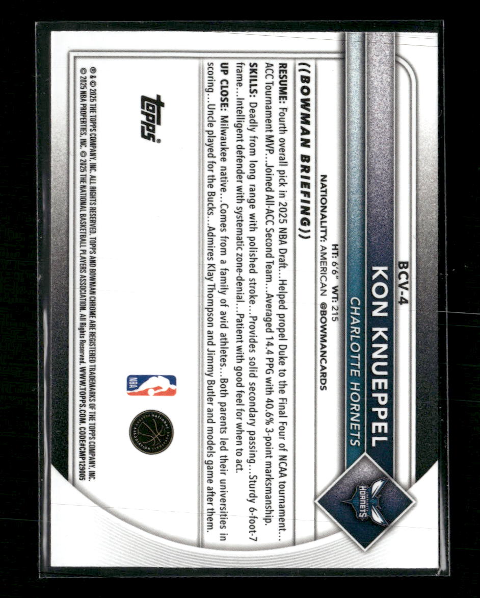 2025-26 Bowman Chrome Mojo Refractors Kon Knueppel #BCV-4