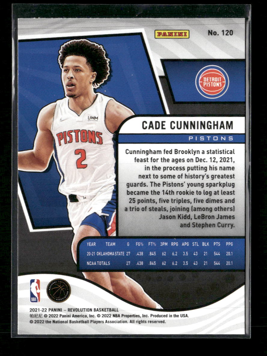 2021-22 Panini Revolution Cade Cunningham Rookie #120