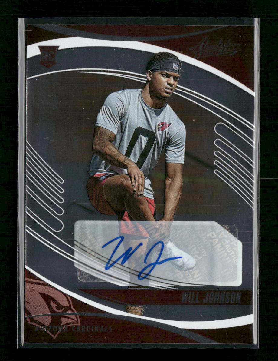 2025 Panini Absolute Signature Rookies Will Johnson Rookie Auto #198