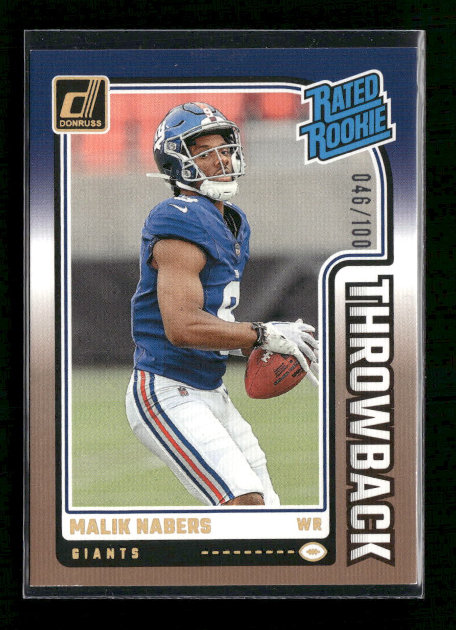 2024 Donruss Rated Rookies Throwback Studio Series Malik Nabers #/100 #48