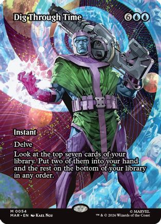 Dig Through Time (Borderless) (MAR-054) - Marvel Universe Eternal-Legal