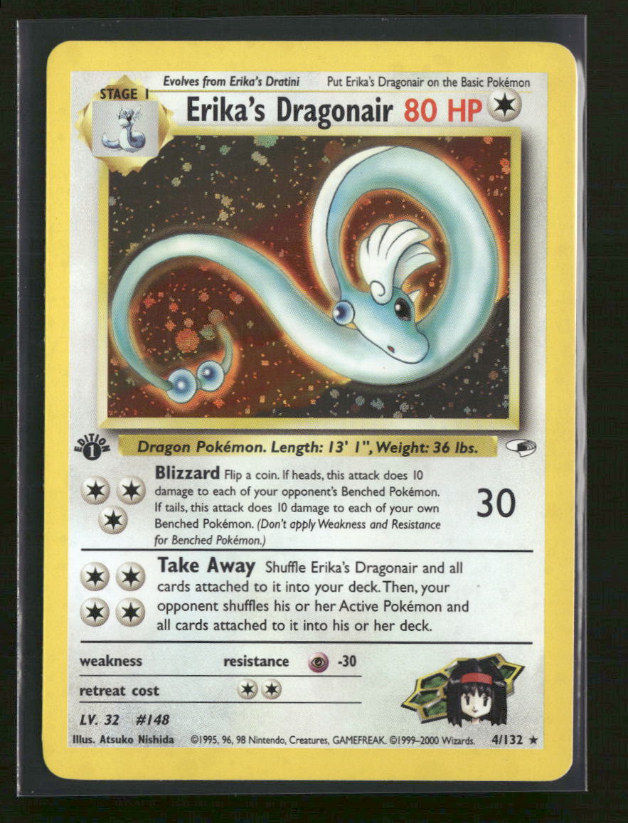 Gym Heroes Erika's Dragonair 1st Edition #004/132