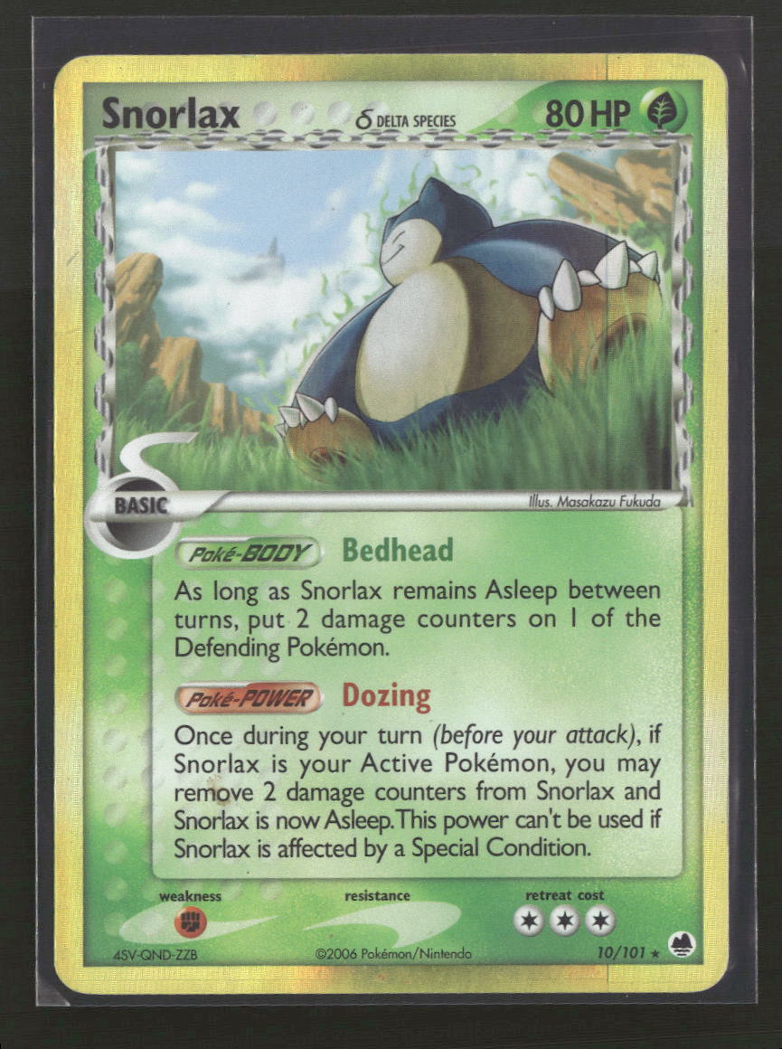 Dragon Frontiers Snorlax (Delta Species) #10/101 *Damaged*