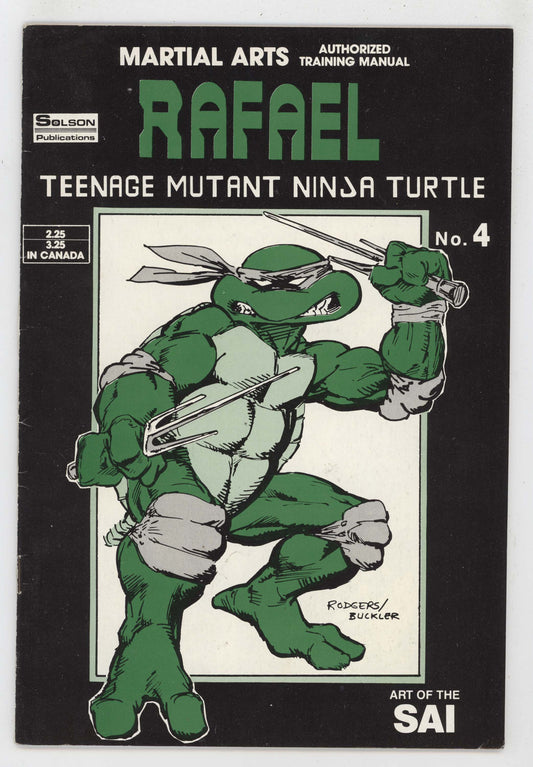 Martial Arts Authorized Training Manual 4 Solson 1986 VF Teenage Mutant Ninja Turtles Rafael