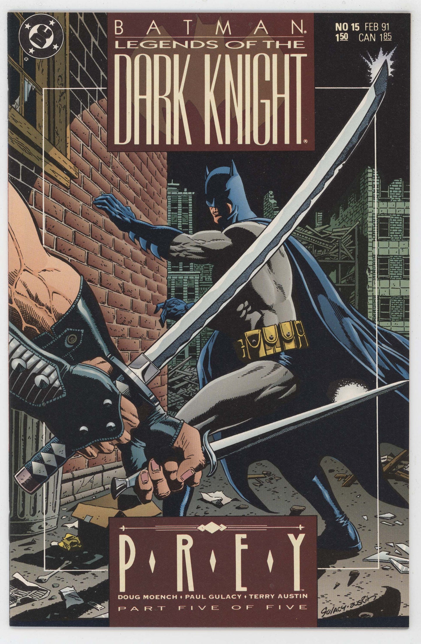 Batman Legends of the Dark Knight 15 DC 1991 NM+ 9.6