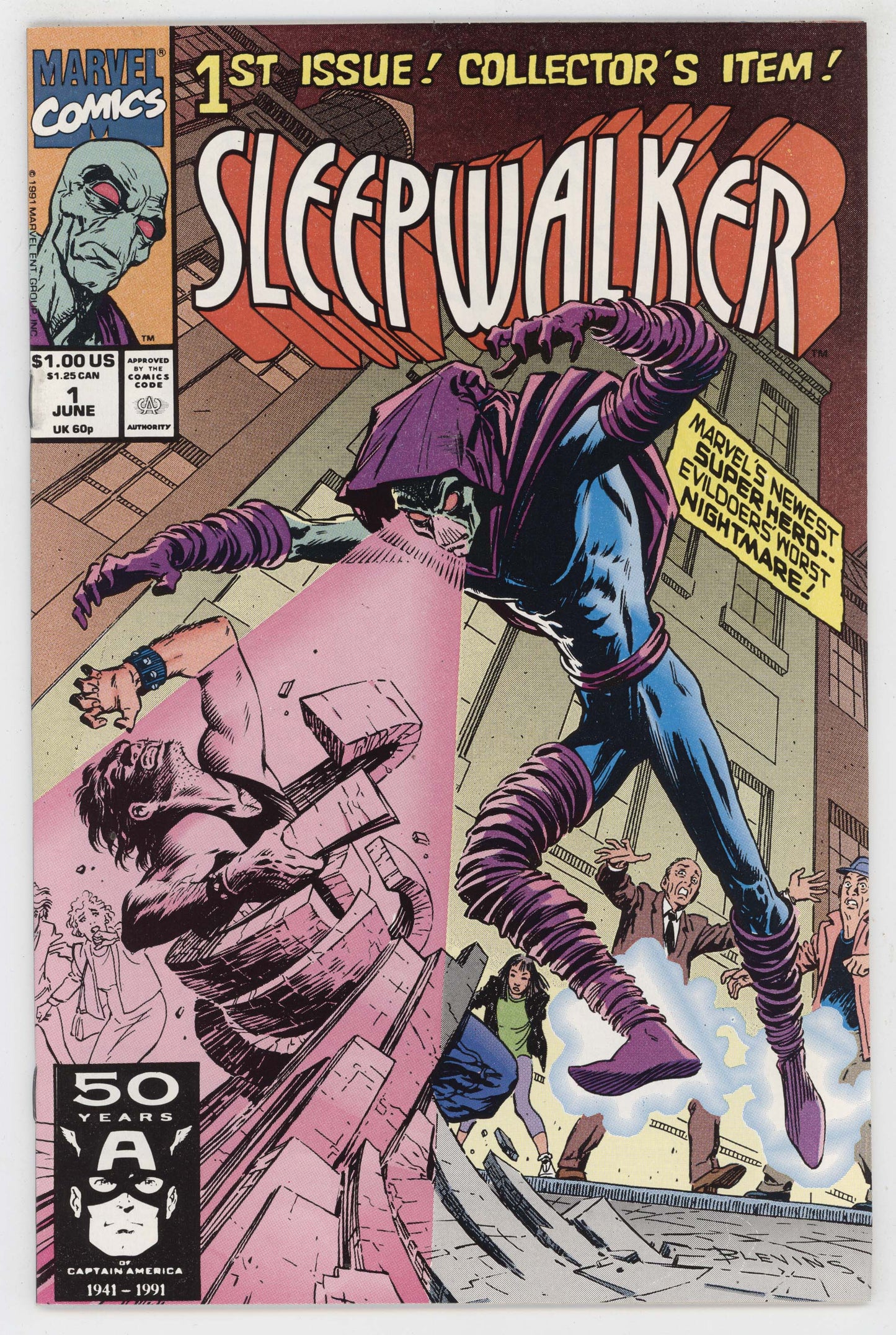 Sleepwalker 1 Marvel 1991 NM Bret Blevins Bob Budiansky 1st Rick Sheridan