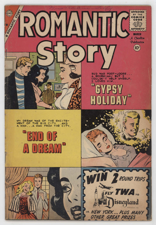 Romantic Story 48 Charlton 1960 GD VG Joe Sinnott GGA Disneyland