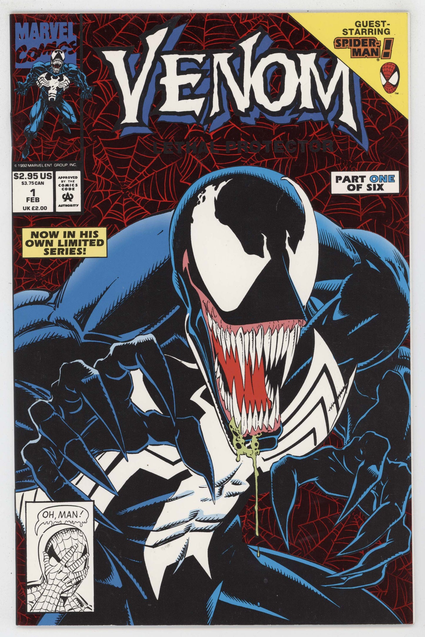 Venom Lethal Protector 1 Marvel 1993 VF Mark Bagley David Michelinie Spider-Man