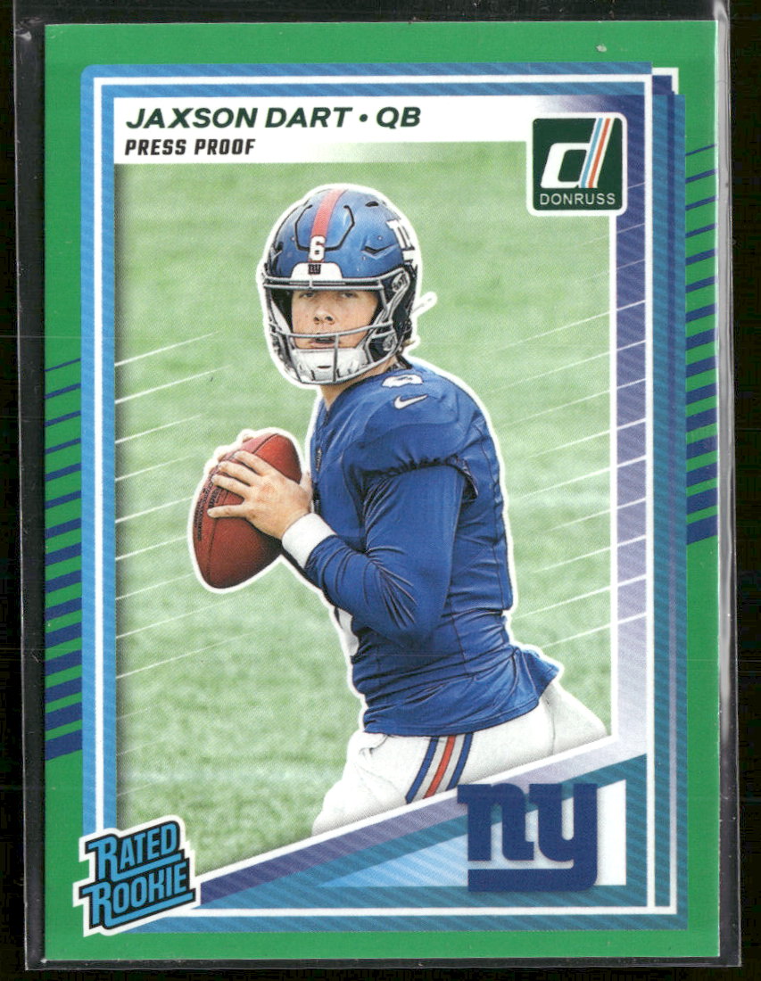 2025 Donruss Press Proofs Green Jaxson Dart Rookie #400