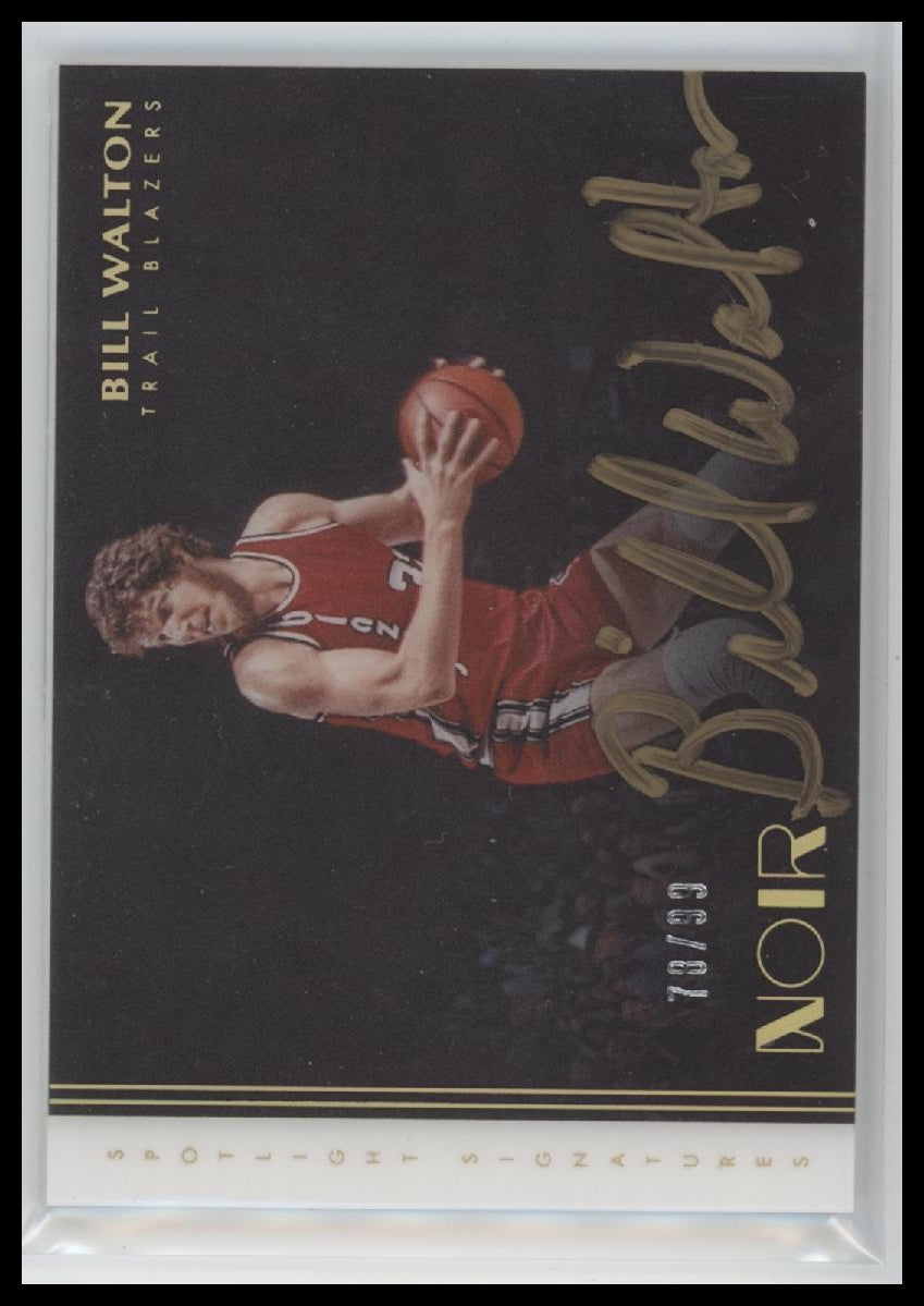 2019-20 Panini Noir Spotlight Signatures Horizontal Bill Walton #/99 #SSH-BWA