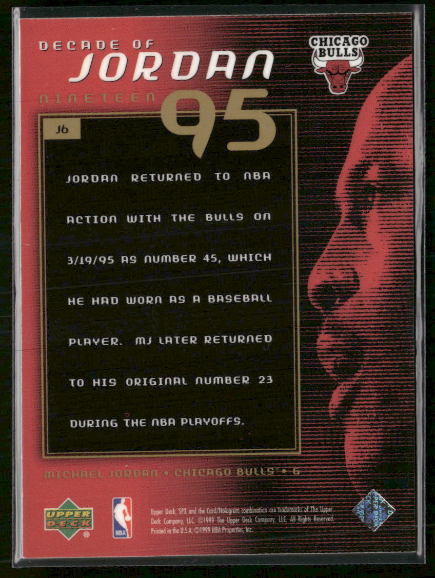 1999-00 SPx Decade of Jordan Michael Jordan #J6
