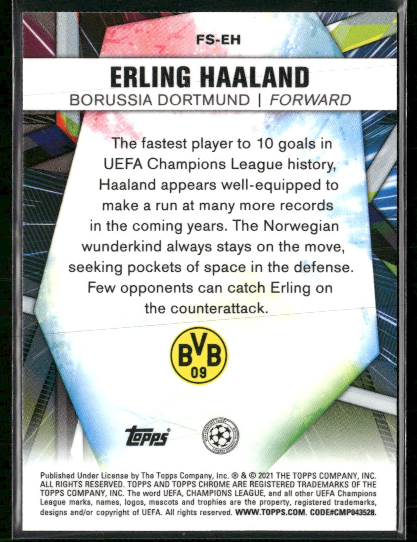 2020-21 Topps Chrome UEFA Champions League Future Stars Erling Haaland #FS-EH